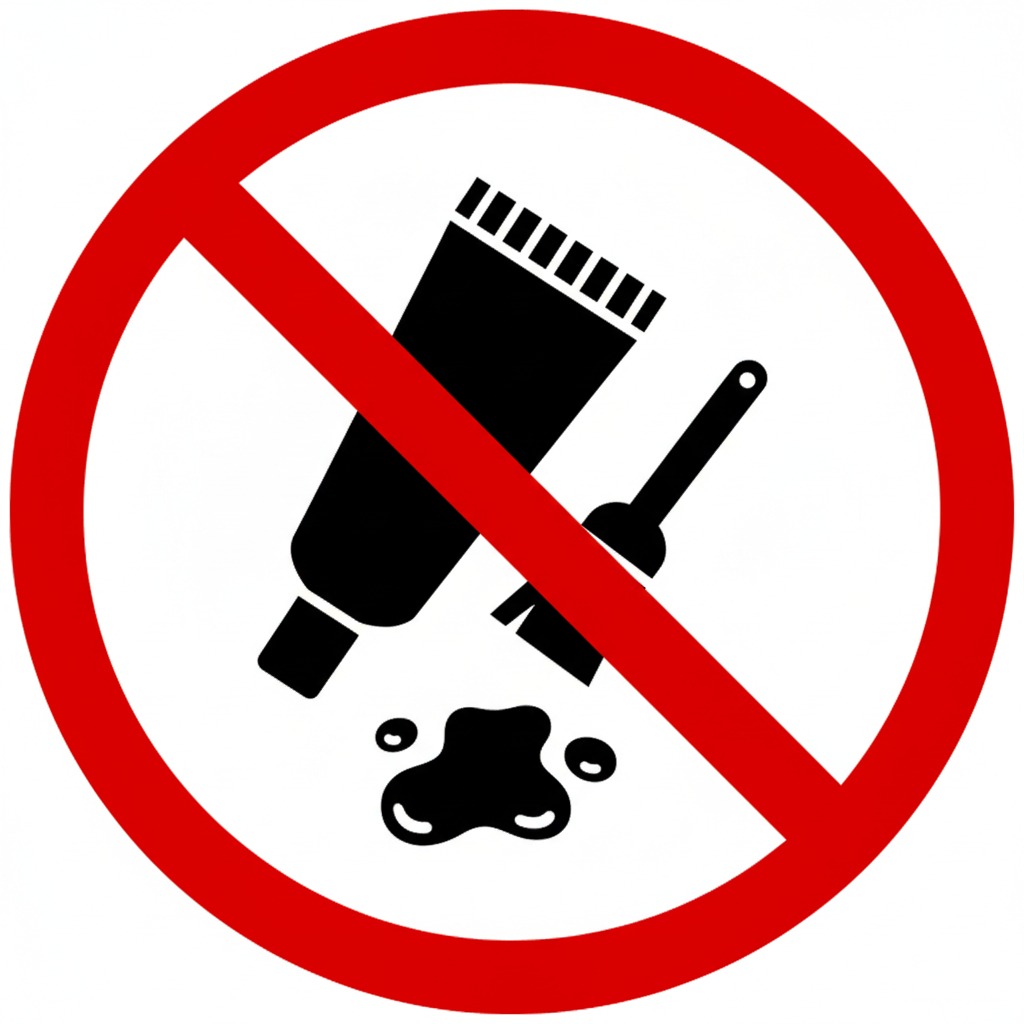 No Adhesives Prohibition Symbol